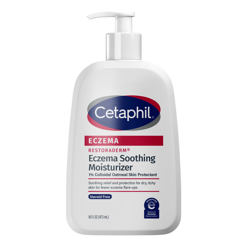 (3 pack) Cetaphil Eczema Restoraderm Soothing Moisturizer for Dry Itchy Skin, Unscented, 16 fl oz