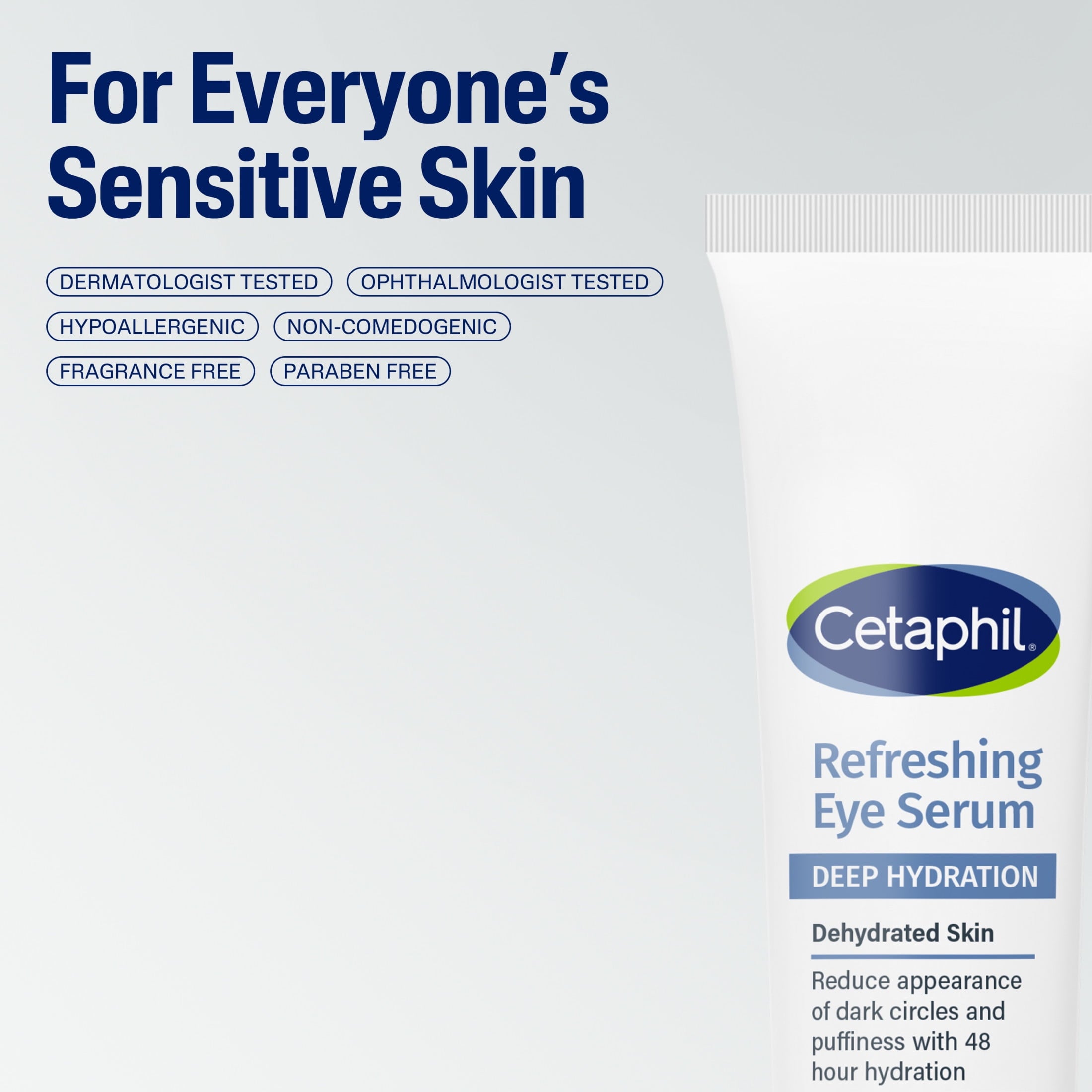 Cetaphil Deep Hydration Refreshing Eye Serum With Hyaluronic Acid, 0.5 fl oz