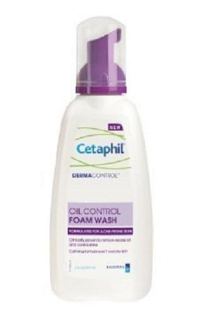 Cetaphil  Dermacontrol Oil Removing Foam Wash, Face Wash For Oily Skin, 8 Oz 2 Pack