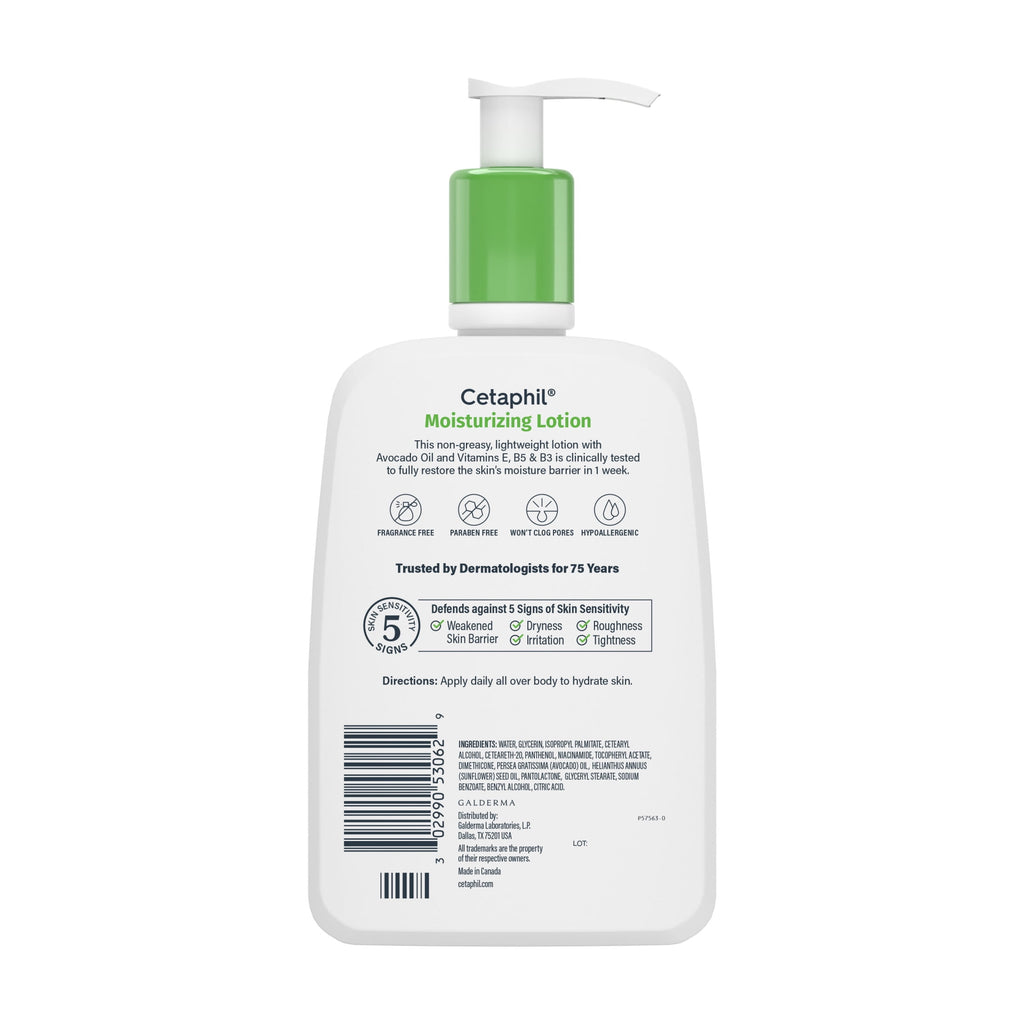 Cetaphil Hydrating Moisturizing Lotion for Normal to Dry Skin, Sensitive Skin, 33.8 Fl Oz