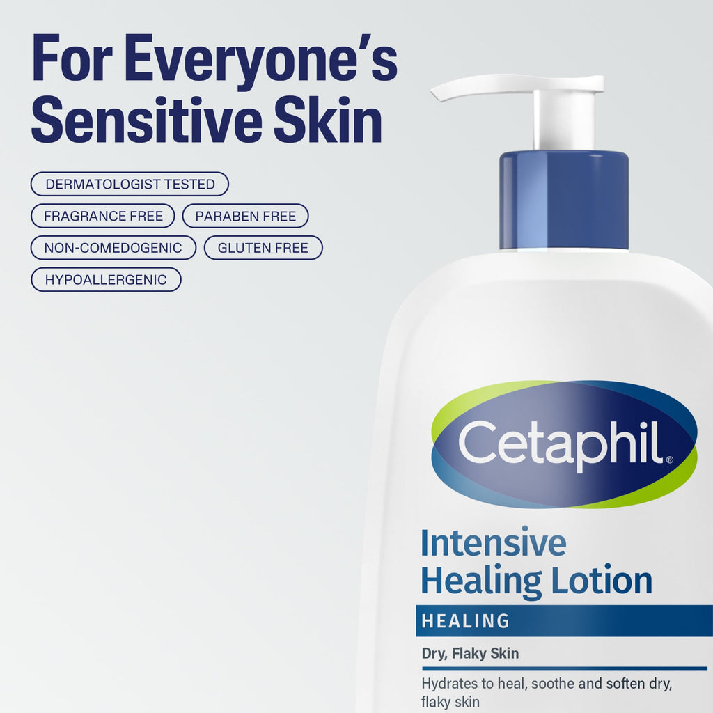 Cetaphil Intensive Healing Lotion with Ceramides, For Dry, Rough, Flaky Skin, 16 oz