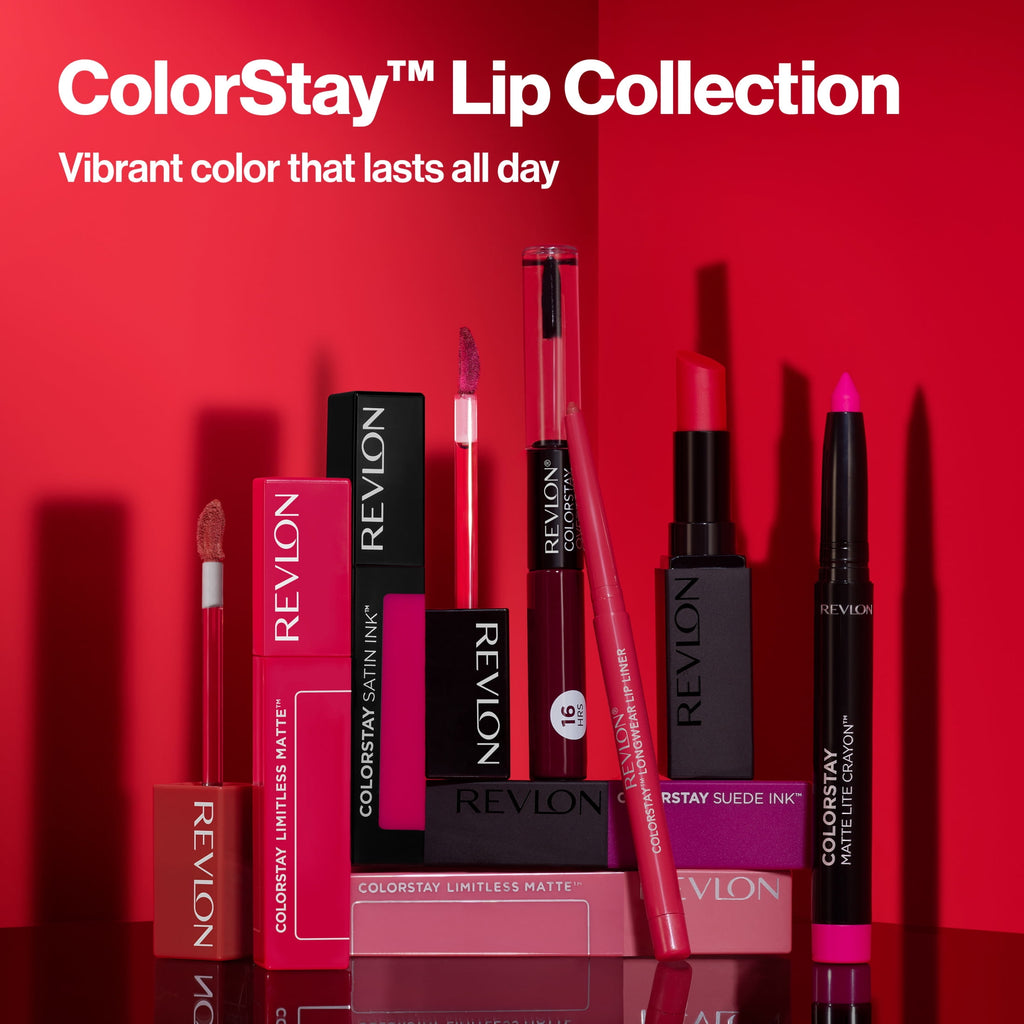 Revlon ColorStay Overtime Longwearing Gloss Lipstick with Vitamin E, 005 Infinite Raspberry, 0.07 fl oz