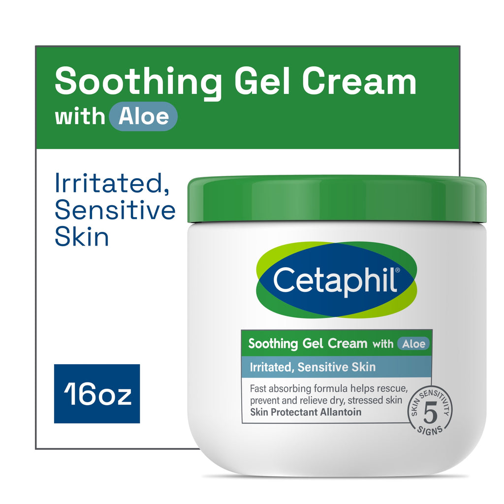 Cetaphil Soothing Gel-Cream with Aloe Instantly Soothes and Hydrates Sensitive Skin, 16 fl oz