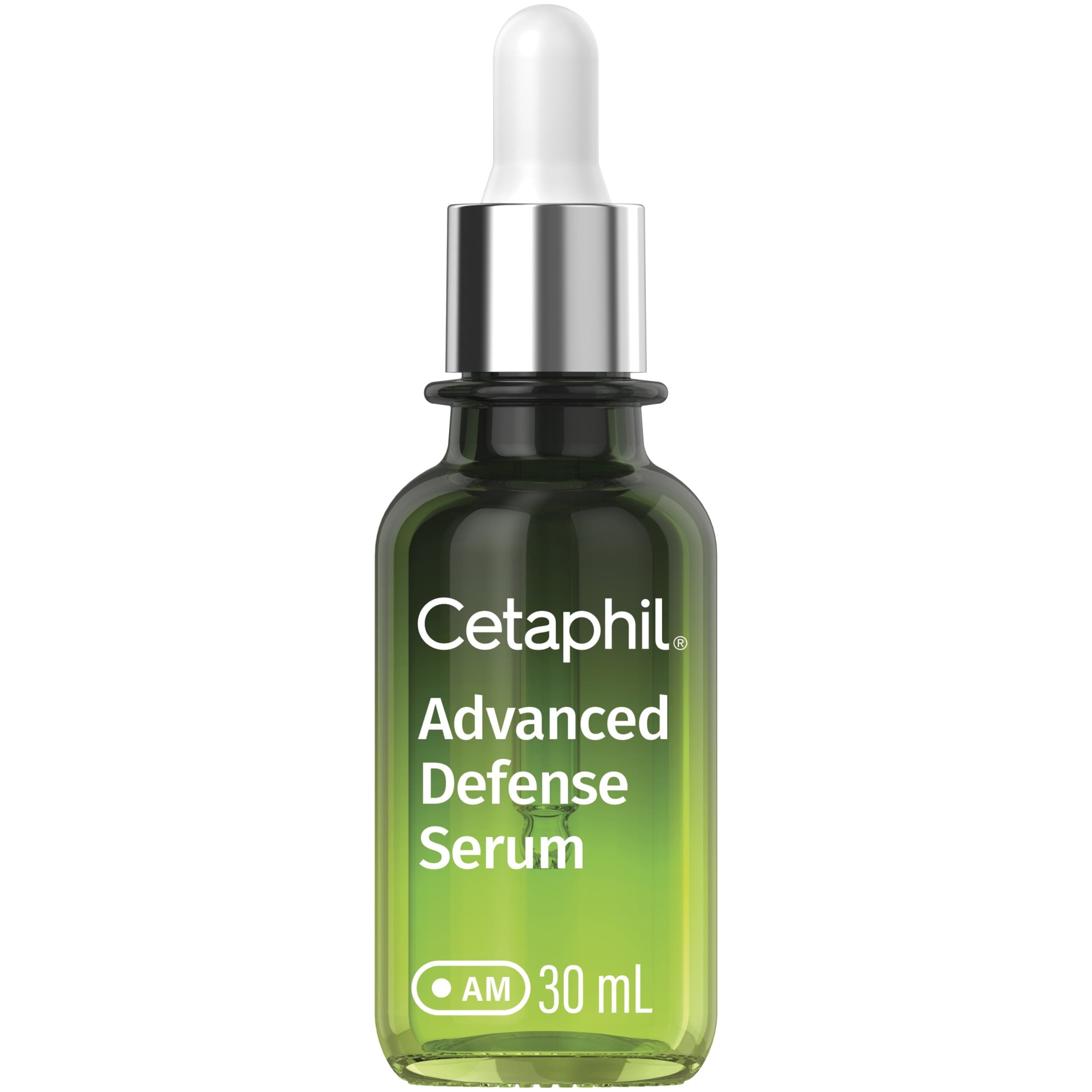 CETAPHIL Advanced Defense AM Face Serum for Stressed Sensitive Skin, Hyaluronic Acid and Niacinamide, 1 fl oz