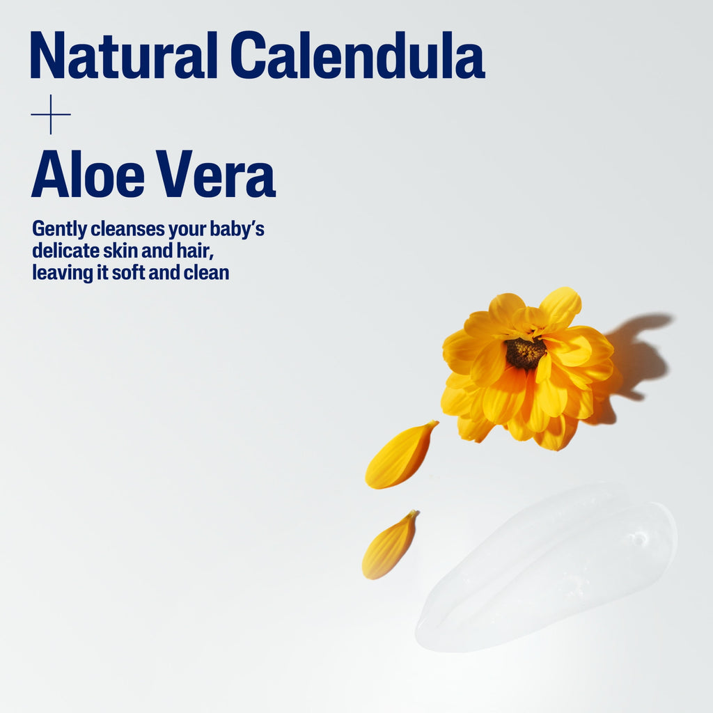 (2 pack) Cetaphil Baby Moisturizing Shampoo and Body Wash with Aloe Vera and Natural Calendula, 13.5 fl oz