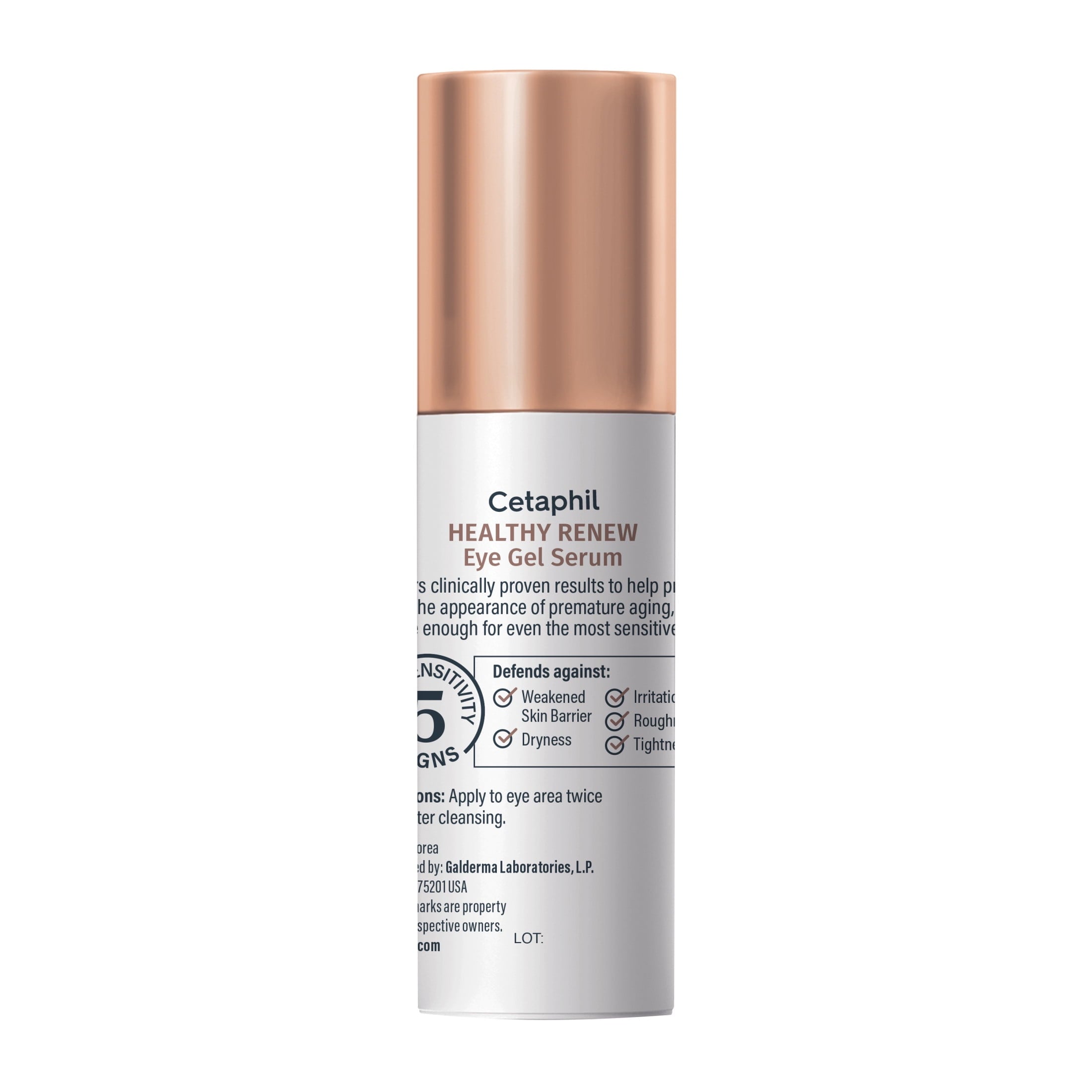 Cetaphil Healthy Renew Eye Gel Serum for Sensitive Skin with Purified Peptides, 0.5 oz